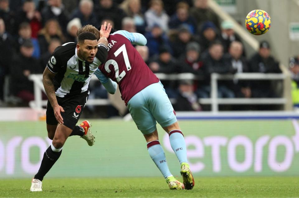 Newcastle’s Jamaal Lascelles (left) is hoping victory over Burnley is just the start of a Premier League fightback (Richard Sellers/PA) (PA Wire)