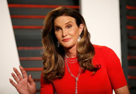 FILE PHOTO - Caitlyn Jenner arrives at the Vanity Fair Oscar Party in Beverly Hills, California, U.S. on February 28, 2016. REUTERS/Danny Moloshok/File Photo