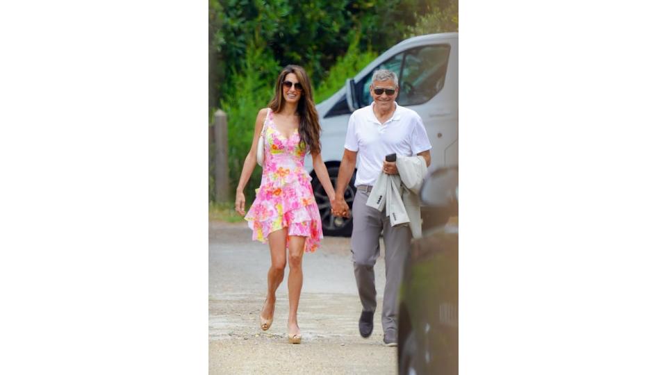 George and Amal Clooney were spotted enjoying a leisurely lunch at the famous Jardin Tropezina restaurant during their luxurious vacation in St-Tropez.