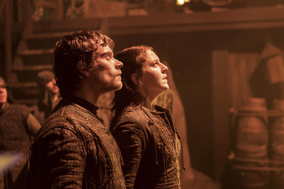 Alfie Allen and Gemma Whelan in Game of Thrones | Helen Sloan—HBO