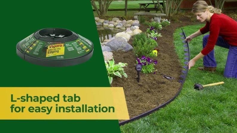 You can install this garden edging without any digging.