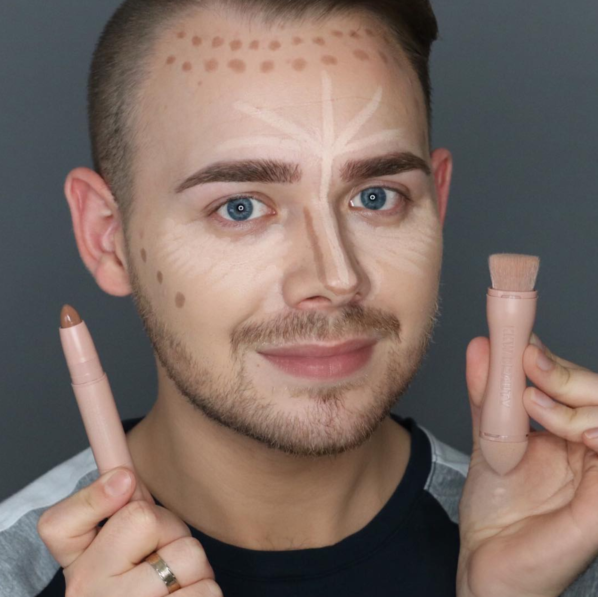 A L’Oreal boss has revealed that make-up counters just for men are set to become a reality [Photo: Instagram/makeupbyjakejamie]