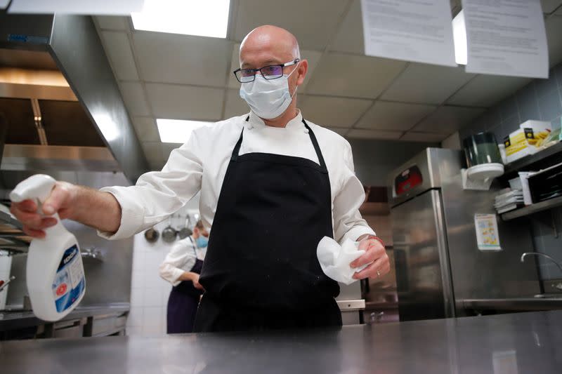 Paris Michelin-starred restaurant serve takeaways amid the outbreak of the coronavirus disease