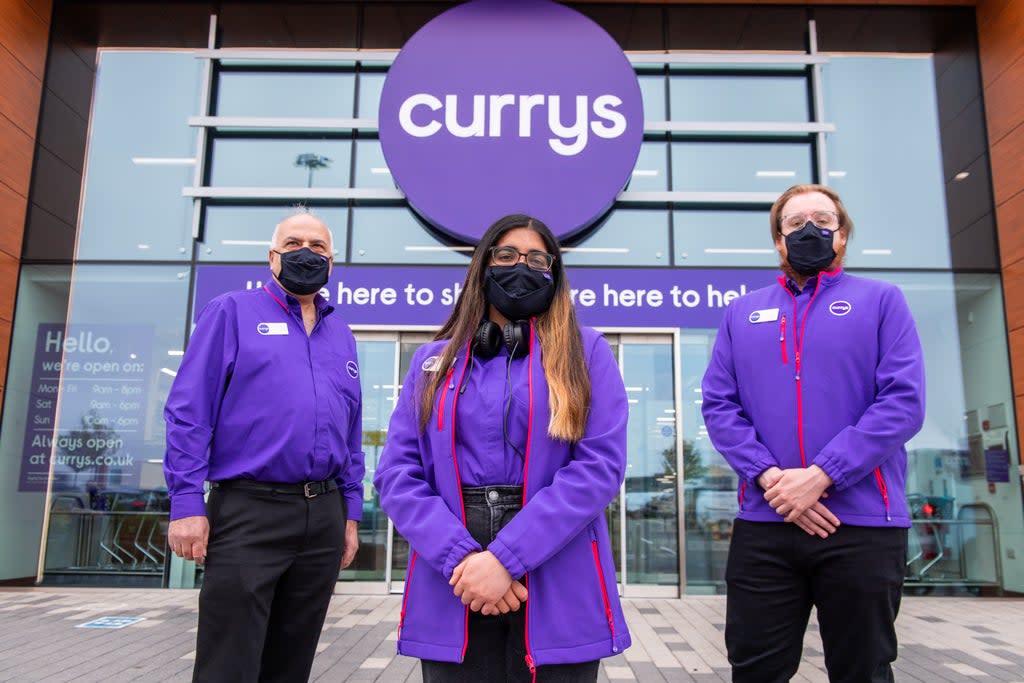 Currys posted lower sales over the peak Christmas period (Currys/PA) (PA Media)