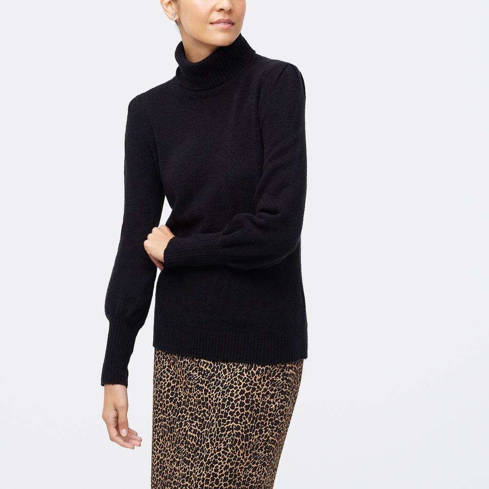 Puff-sleeve sweater. (Photo: J. Crew)