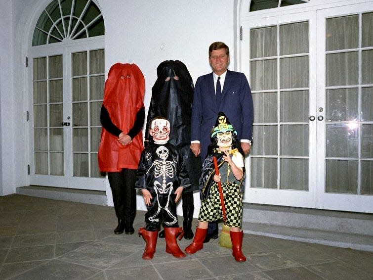 The Kennedy family in Halloween costumes