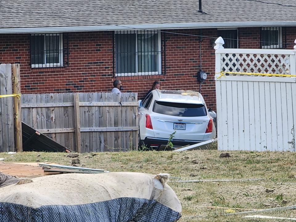 Car into structure on Rossiter Road.