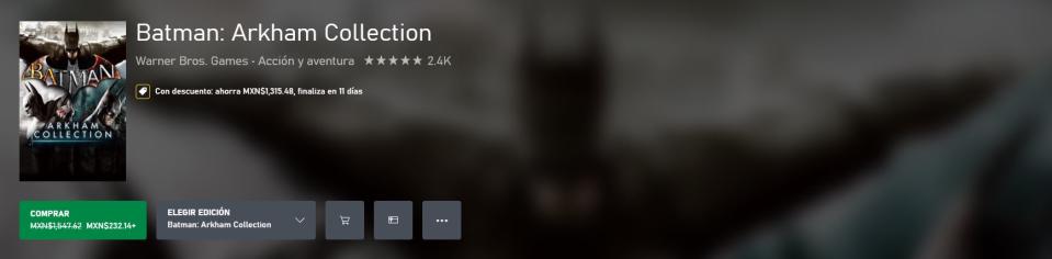 Batman: Arkham Collection está en oferta en Xbox y pudes conseguirla muy barato