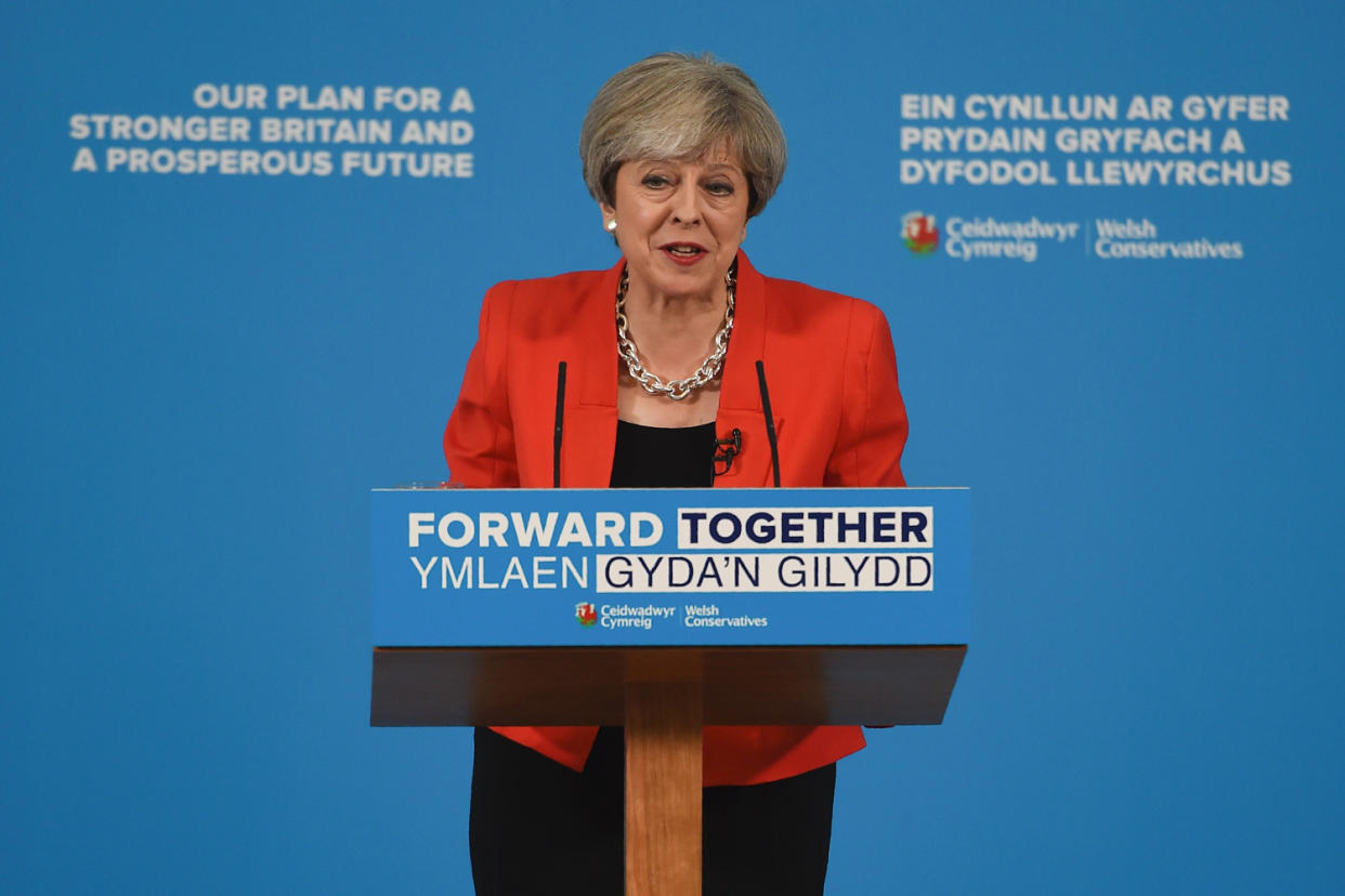 Theresa May was dealt a pre-election blow: AFP/Getty Images