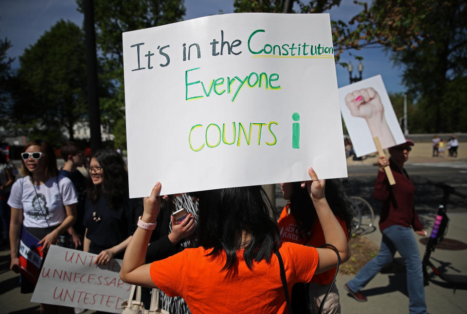 Protesters outside the Supreme Court 