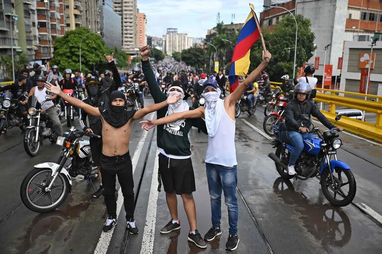 Protestas en Caracas.