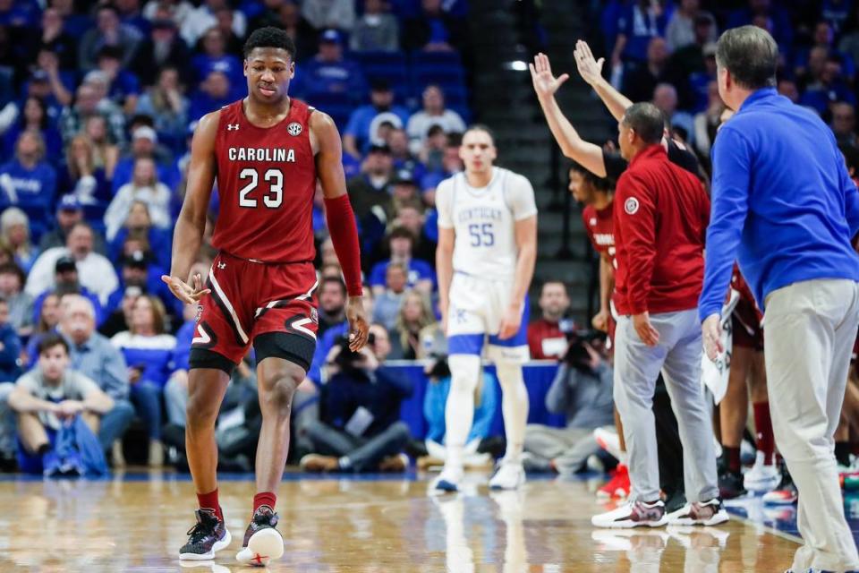 South Carolina’s GG Jackson spent one season at his hometown school, a campaign which featured a stunning upset win at Kentucky. Now, Jackson will be an NBA Draft pick. Silas Walker/swalker@herald-leader.com