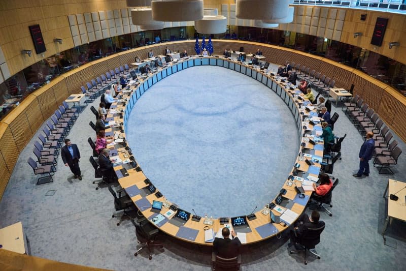 Ursula von der Leyen, President of the European Commission, chairs the weekly meeting of the von der Leyen Commission. Dati Bendo/European Commission/dpa