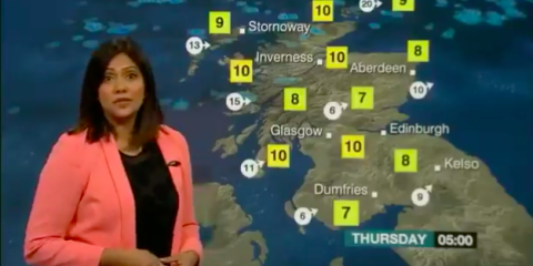 The most embarrassing weather forecast ever? Presenter red-faced