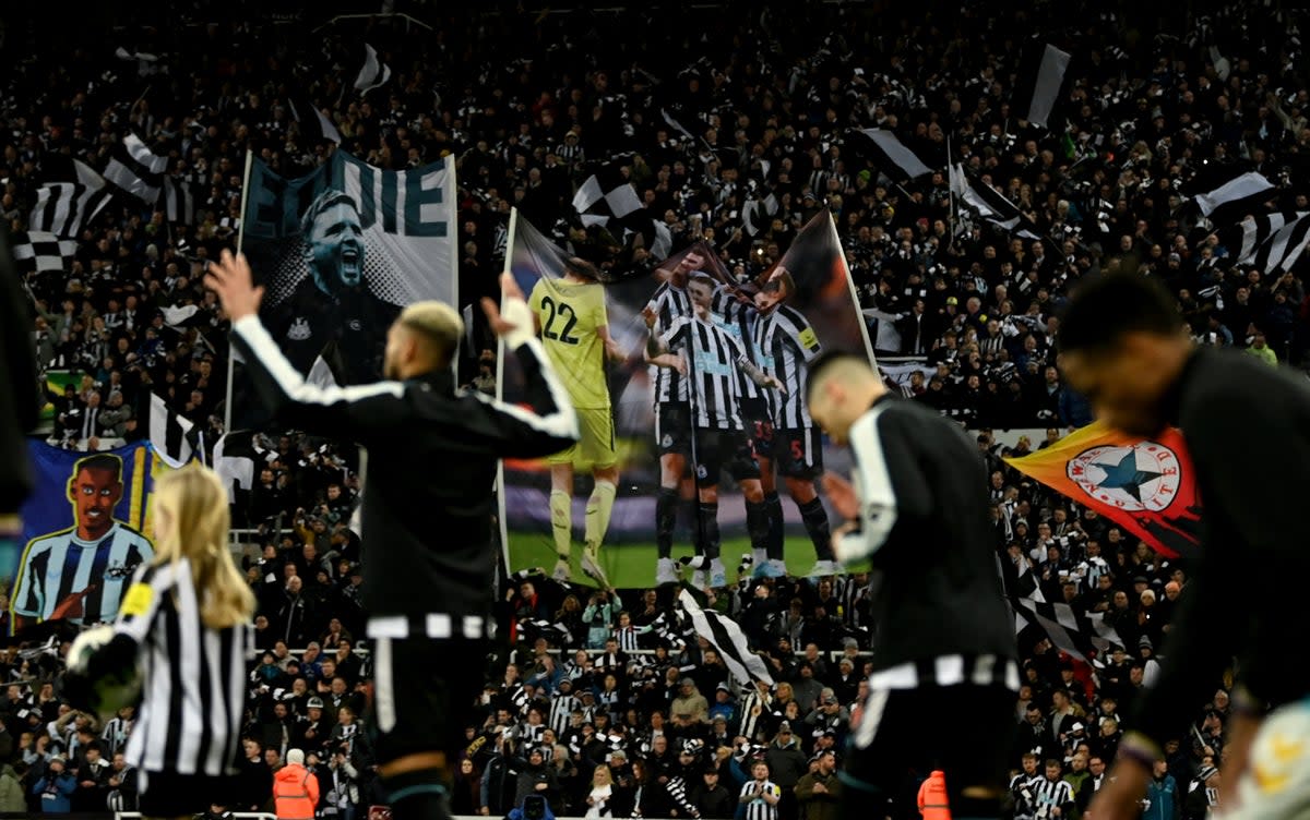 Newcastle fans have waited two decades for the Champions League music to return to St James’ Park (Getty)