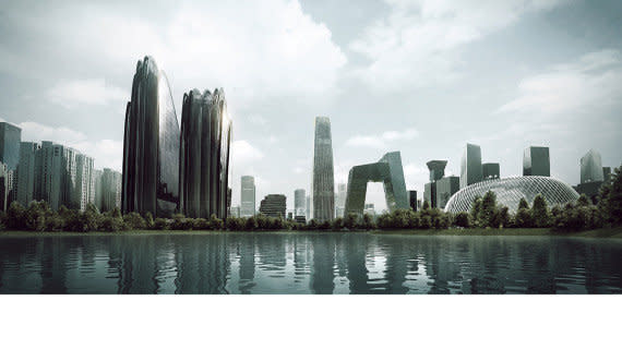 In 2014, Chinese architecture firm MAD unveiled renderings of Chaoyang Park Plaza, a center of skyscrapers, office blocks and public spaces meant to mimic the appearance of mountains, hills and lakes depicted in Chinese landscape paintings. The complex is now under construction in Beijing, and will result in an expansive sky line seemingly ripped from the pages of a futuristic novel.  "By transforming features of Chinese classical landscape painting, such as lakes, springs, forests, creeks, valleys, and stones, into modern 'city landscapes,' the urban space creates a balance between high urban density and natural landscape," MAD writes on its website. "The forms of the buildings echo what is found in natural landscapes, and re-introduces nature to the urban realm."  Lucky for Beijing, the innovative skyline is already under construction.