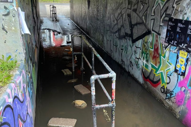 Recent flooding at the pedestrian underpass of the M32 junction at St Pauls -Credit:Submitted picture