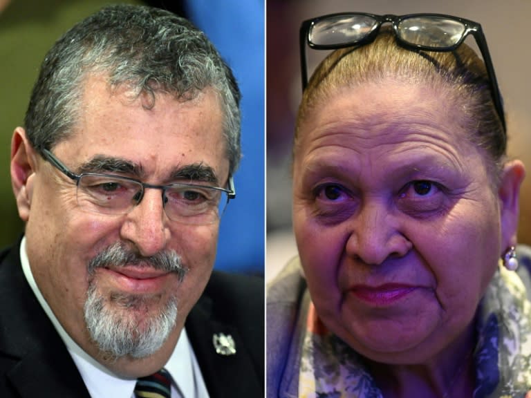 Guatemalan president Bernardo Arevalo (L) is accusing Attorney General Consuelo Porras (R) of plotting to oust him (Johan ORDONEZ)