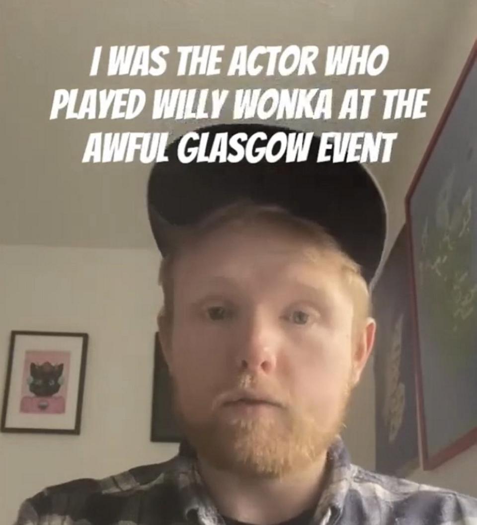 Paul Connell was cast as Willy Wonka for the event. (SWNS)