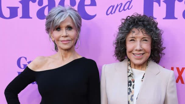 PHOTO: Jane Fonda and Lily Tomlin attend the Los Angeles Special FYC Event For Netflix's 'Grace And Frankie' in Hollywood, Calif., April 23, 2022. (Jon Kopaloff/Getty Images, FILE)