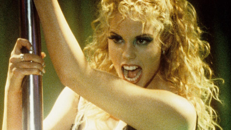 Elizabeth Berkley dances in Showgirls