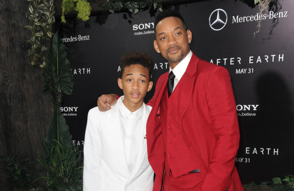 Jaden and Will Smith at the After Earth premiere in 2013 credit:Bang Showbiz