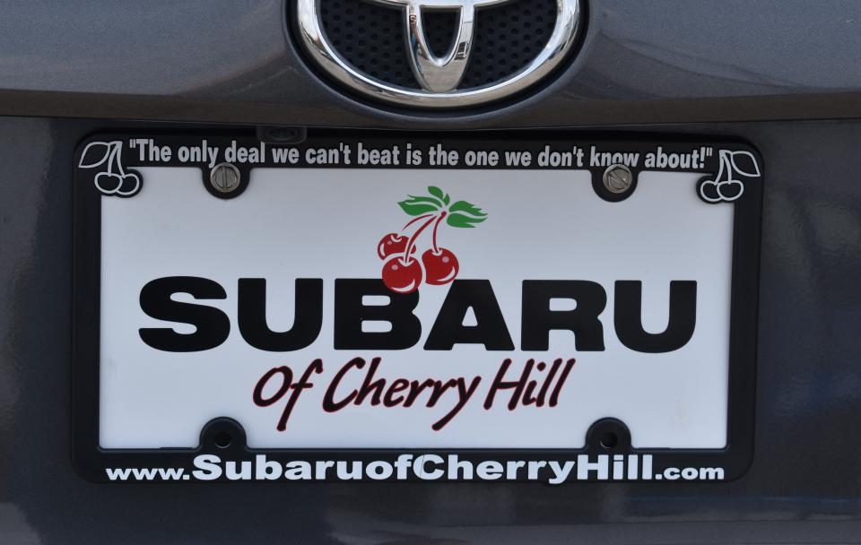 A Subaru of Cherry Hill license plate holder