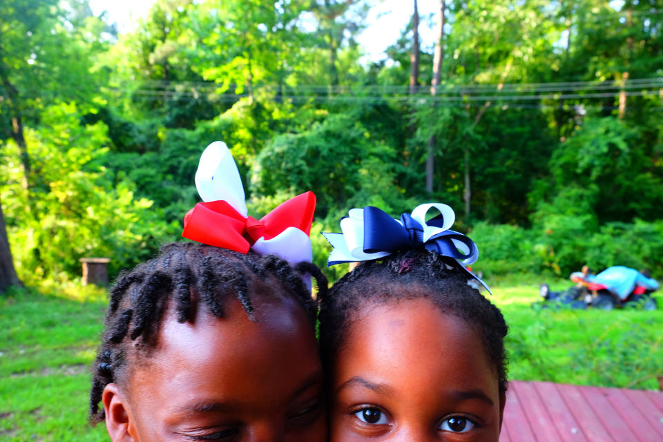 Nina Robinson: Cousins Miyah and Libby on 4th of July in Arkadelphia, Ark.