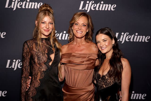 <p>Jamie McCarthy/Getty </p> 'Dance Moms' stars Paige Hyland, Kelly Hyland, and Brooke Hyland