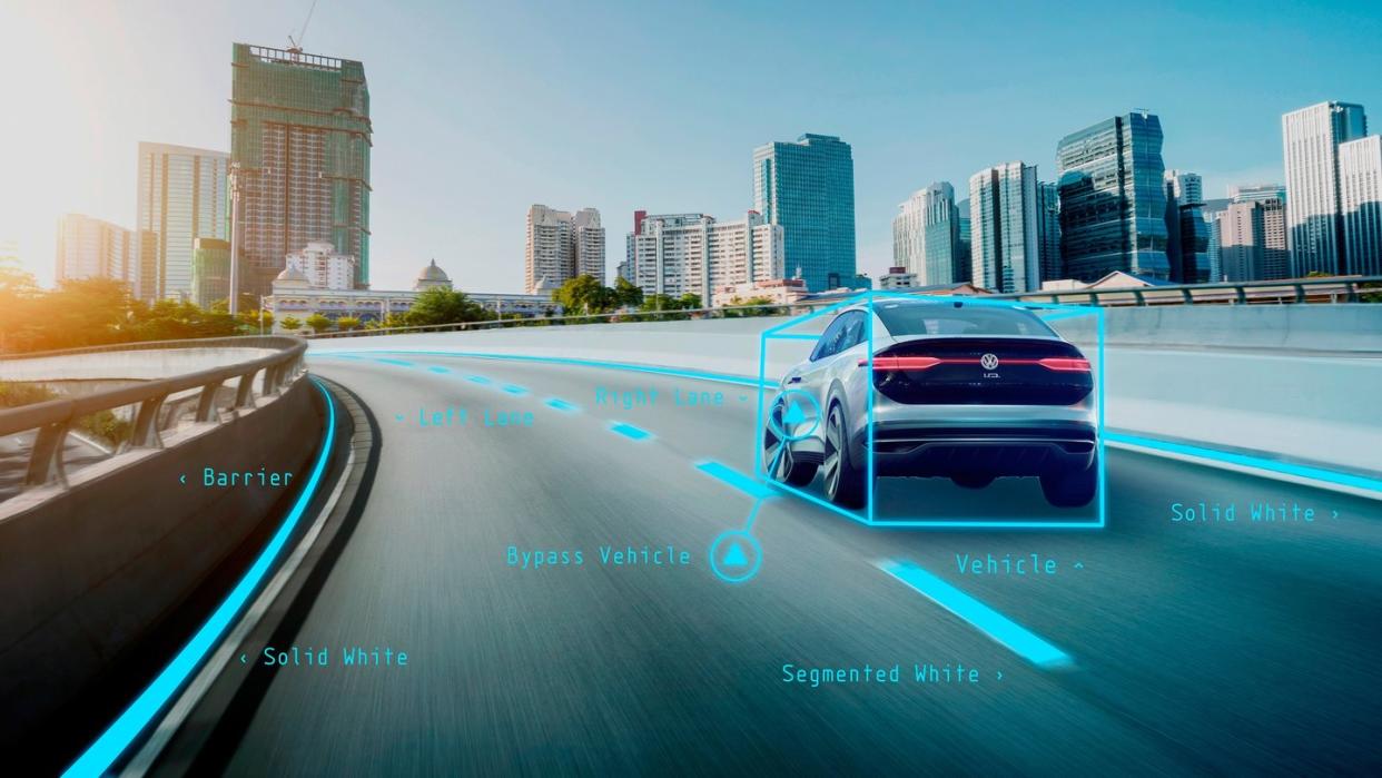 Digitale Fahrschule: Autos müssen fürs autonome Fahren viele Informationen verarbeiten und dazulernen können. Foto: Volkswagen AG