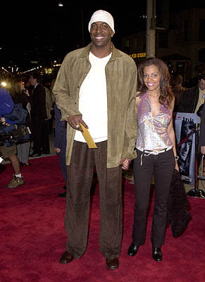 John Salley and his gal at the Westwood premiere of Warner Brothers' Exit Wounds