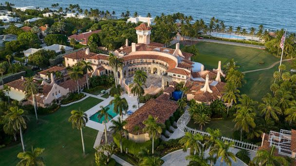 PHOTO: An aerial view shows President Donald Trump's Mar-a-Lago estatein Palm Beach, Fla., Aug. 10, 2022. (Steve Helber/AP)