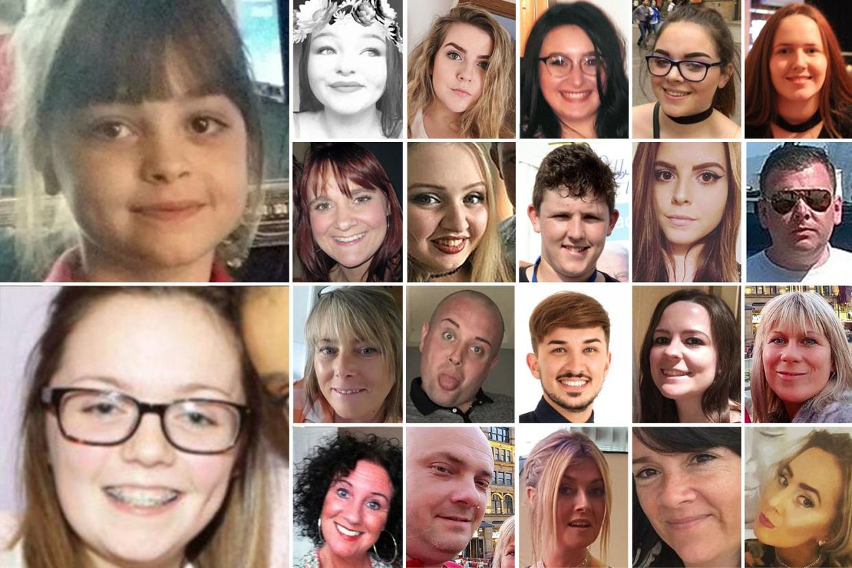 Greater Manchester Police of the 22 victims of the terror attack during the Ariana Grande concert at the Manchester Arena: Greater Manchester Police handout photos