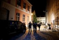 Police secure an area after an explosion in Ansbach, near Nuremberg, Germany July 25, 2016. REUTERS/Michaela Rehle