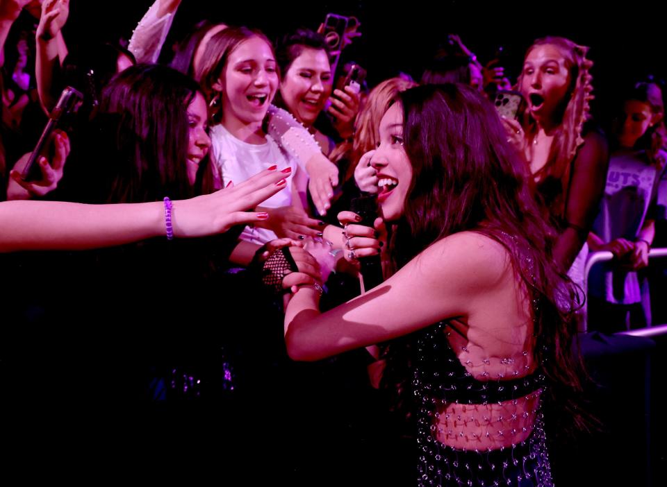 Olivia Rodrigo performs at her first Guts World Tour show in Palm Springs, California, on Feb. 23.