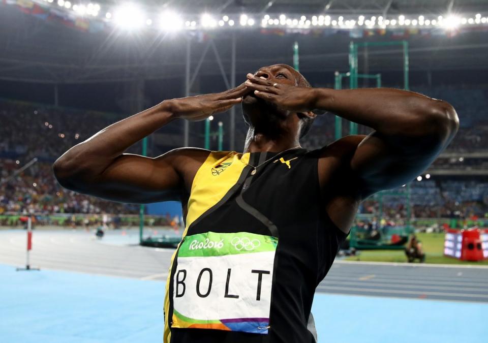 Showmanship is a defining element of Usain Bolt's personality, and it was on display Sunday in Rio. (Getty)