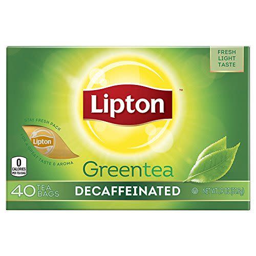 Lipton Green Tea, Caffeinated, Tea Bags 40 Count Box