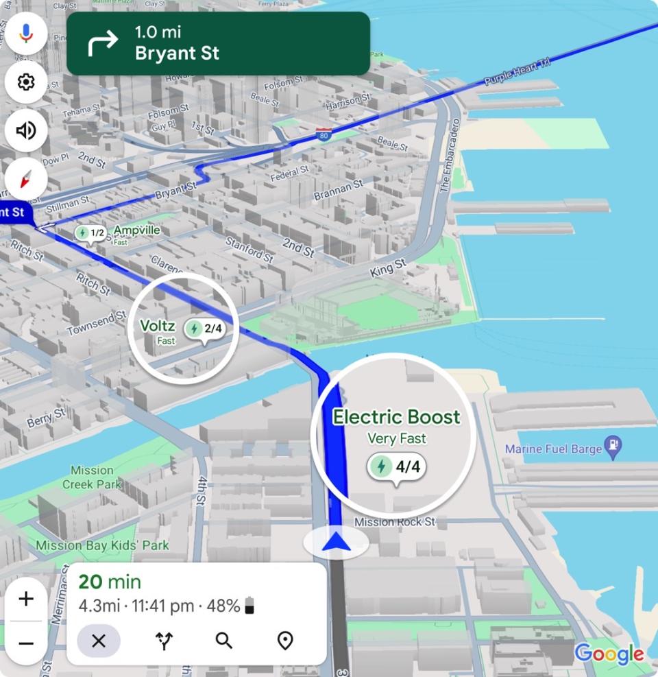 Google Maps will display charging speed and real-time port availability for EV chargers.