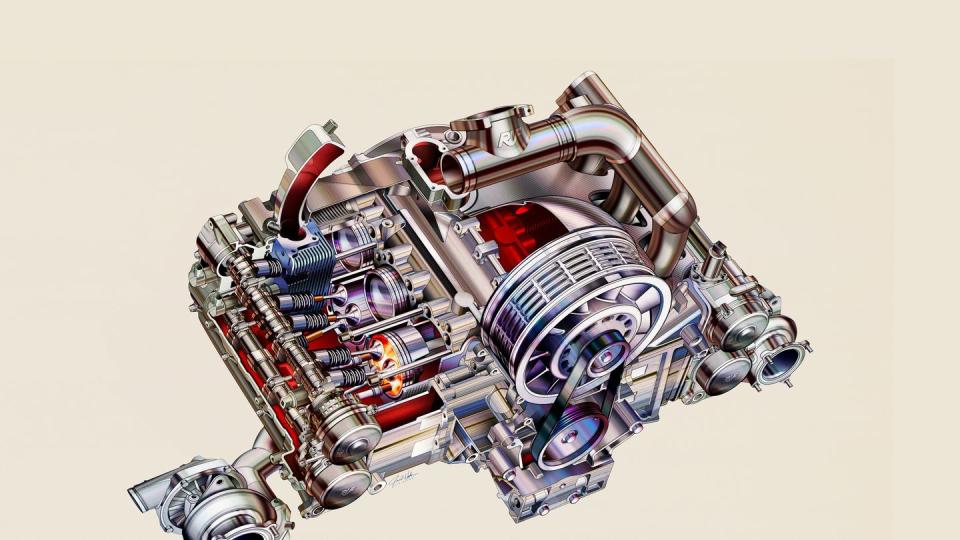 porsche’s air cooled flat six engine