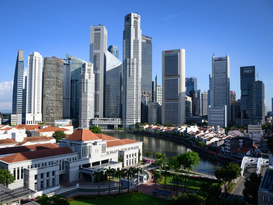 14 June 2022, Singapore, Singapur: Numerous high-rise buildings are located in downtown Singapore. Photo: Bernd von Jutrczenka/dpa (Photo by Bernd von Jutrczenka/picture alliance via Getty Images)