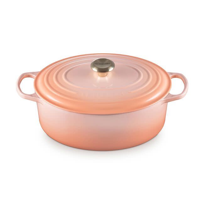 <p><a href="https://go.redirectingat.com?id=74968X1596630&url=https%3A%2F%2Fwww.lecreuset.com%2Foval-dutch-oven%2F21178US.html&sref=https%3A%2F%2Fwww.housebeautiful.com%2Fshopping%2Fa60639873%2Fle-creuset-peche-color-collection%2F" rel="nofollow noopener" target="_blank" data-ylk="slk:Shop Now;elm:context_link;itc:0;sec:content-canvas" class="link rapid-noclick-resp">Shop Now</a></p><p>Oval Dutch Oven</p><p>lecreuset.com</p><p>$290.00</p>