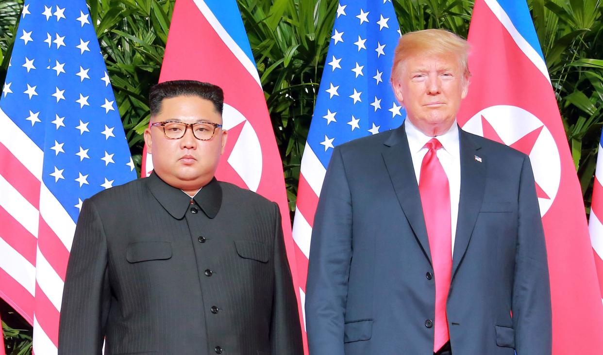 North Korean leader Kim Jong Un poses with U.S. President Donald Trump in Singapore&nbsp;on June 12, 2018. (Photo: Reuters/KCNA)