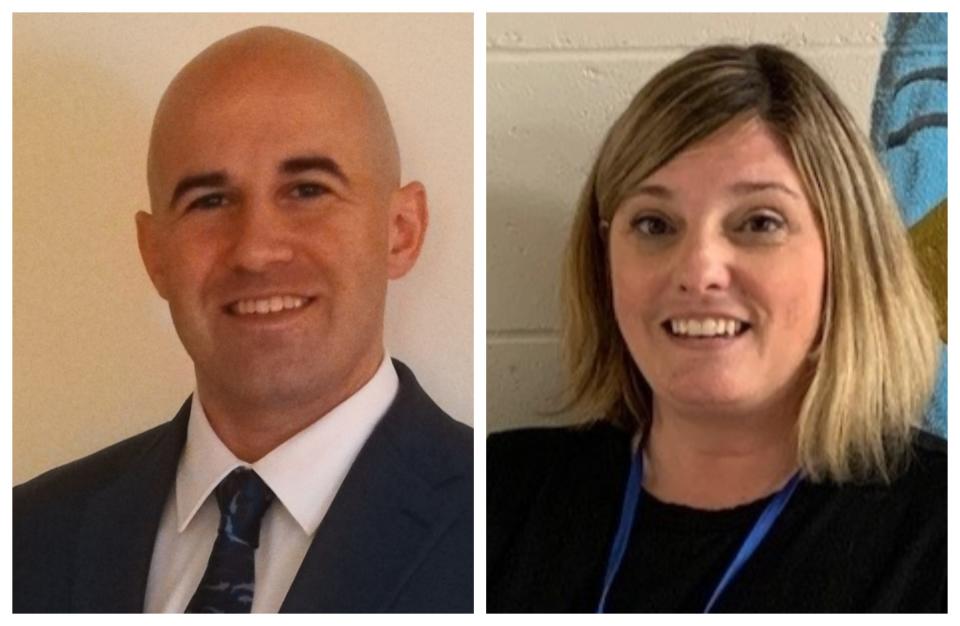 Russ Kupperstein, from Ipswich, Mass., and Eris Hersey, from Hampton, were the two finalists for the Cooperative Middle School principal job.