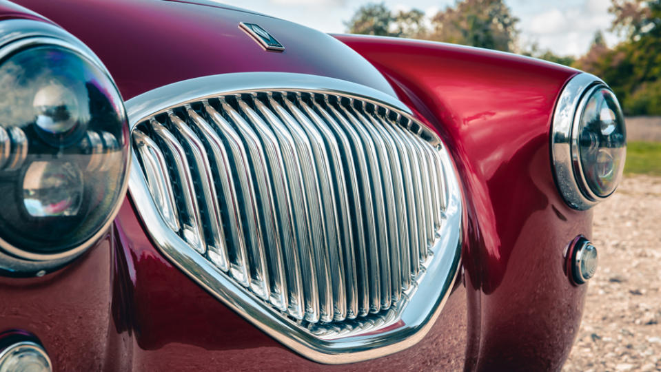 The grille on a Healey by Caton.