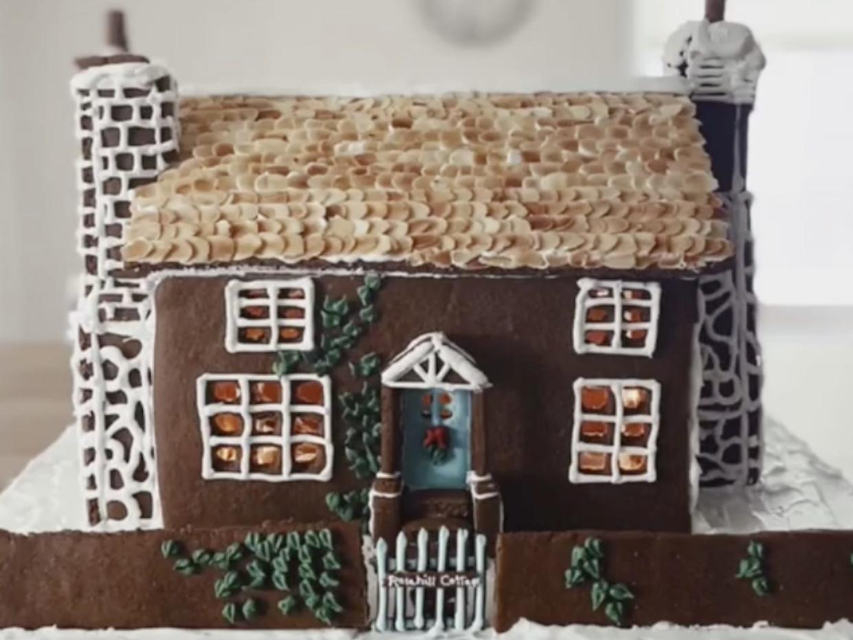 the holiday gingerbread house