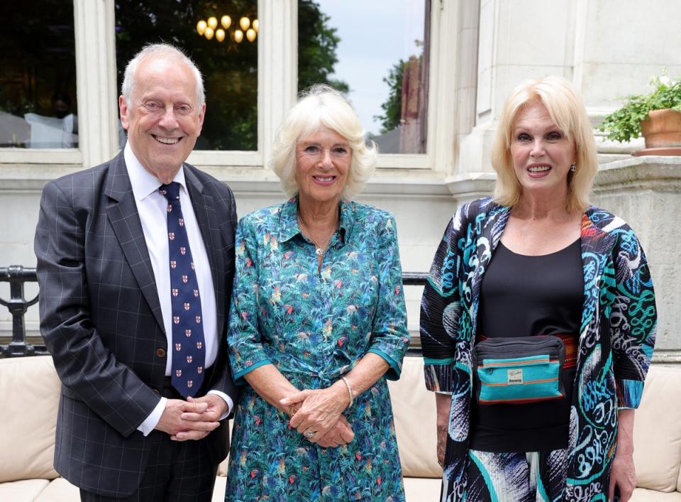 The Duchess of Cornwall with Gyles Brandreth and Joanna Lumley (Chris Jackson/PA) (PA Wire)