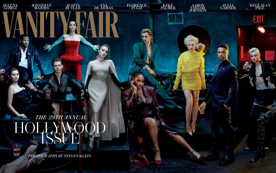 Vanity Fair presentó hoy su número 29 anual de Hollywood, reuniendo a doce cautivadoras estrellas jóvenes que se muestran fascinantes en la pantalla, impulsadas y en constante evolución - Steven Klein/Vanity Fair