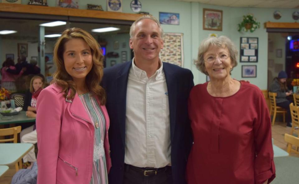 Grover Beach City Council members Mariam Shah, Jeff Lee and Barbara Nicolls pose for a picture on Nov. 6, 2018, at Station Grill in Grover Beach as they await election results. Lee was running for Grover Beach mayor, while incumbents Shah and Nicolls were running to hold their seats on the council. Nicolls won her race and served until June 2020, when she stepped down citing ongoing health issues. Kaytlyn Leslie/kleslie@thetribunenews.com