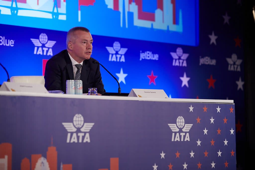 Willie Walsh speaking at IATA’s AGM (IATA International Air Transport Association )