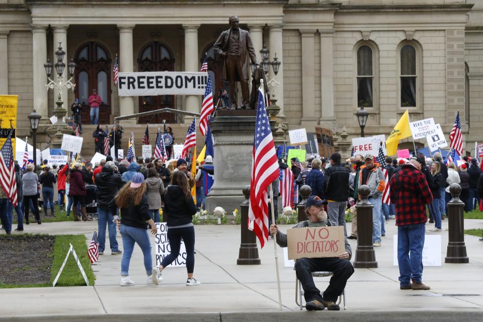 Image: Michigan Protests (Paul Sancya / AP file)